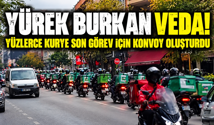 Bursa'da yüzlerce motokurye, vefat eden arkadaşları için konvoy yaptı