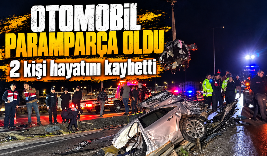 Çanakkale’de otomobil paramparça oldu: 2 kişi hayatını kaybetti