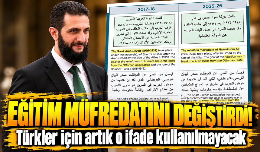 Suriye'de eğitim müfredatında değişiklik! Türkler için artık o ifade kullanılmayacak