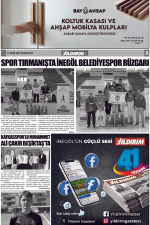 Yıldırım Gazetesi 08-13.10.2025