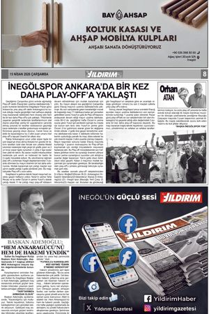 Yıldırım Gazetesi 08-15.04.2026
