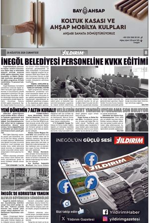 Yıldırım Gazetesi 08-29.08.2026