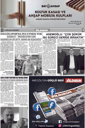 Yıldırım Gazetesi 08-14.10.2026