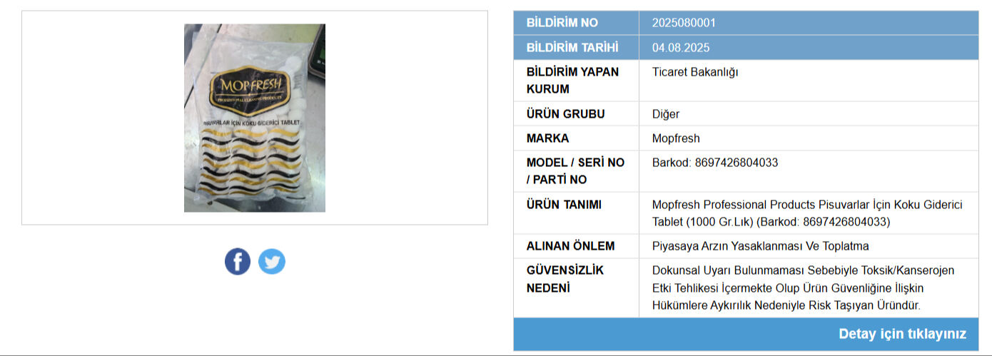 Hijyen Icin Satiliyordu Kanserojen Oldugu Ortaya Cikti Bakanlik Satisini Yasakladi 17543798474061 2