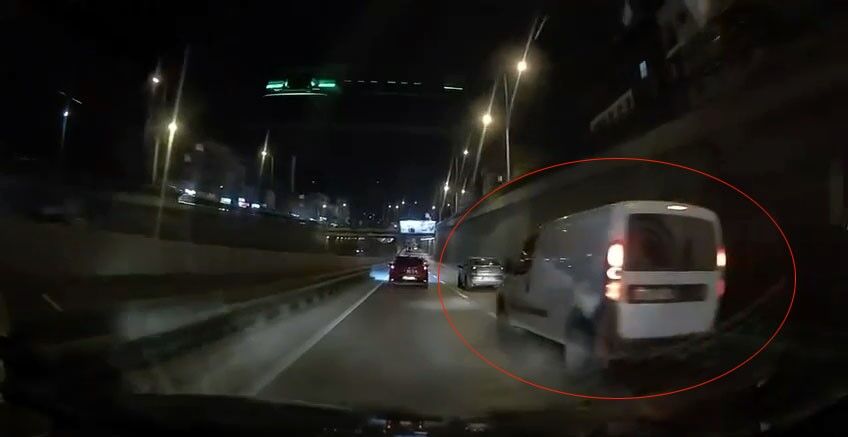 Bursa'da makas atarak trafiği tehlikeye attı
