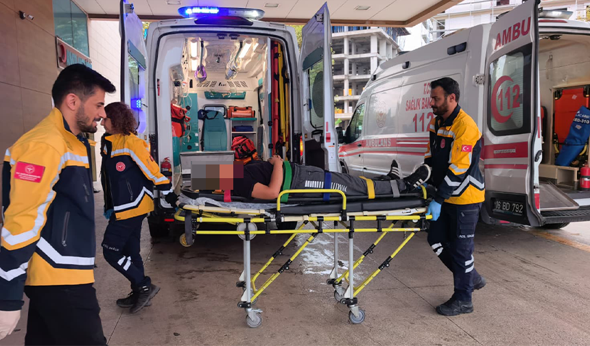 Bursa İnegöl’de 12 yaşındaki çocuk merdiven boşluğuna düştü