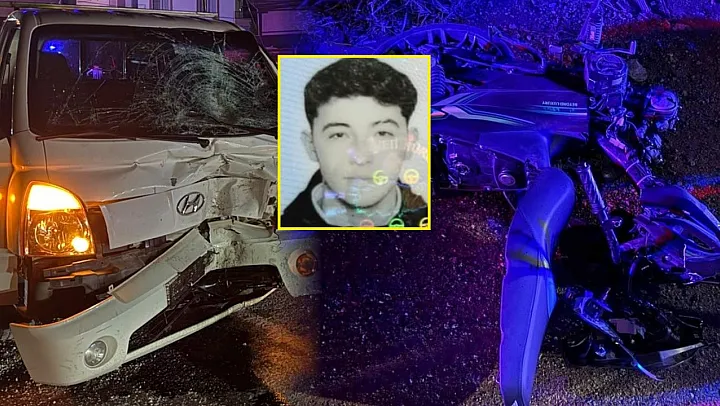Kamyonetle çarpışan motosikletin 16 yaşındaki sürücüsü hayatını kaybetti