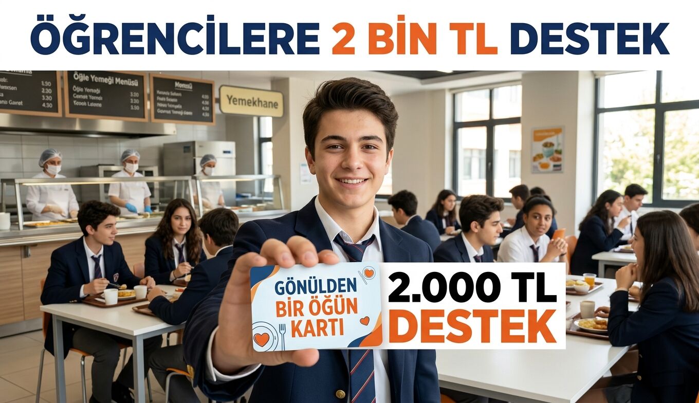 Öğrencilere 2 bin TL kantin desteği verilecek!